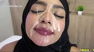 POV Muslim Hijaabi Teen Fucked Hard and Cum Dumped